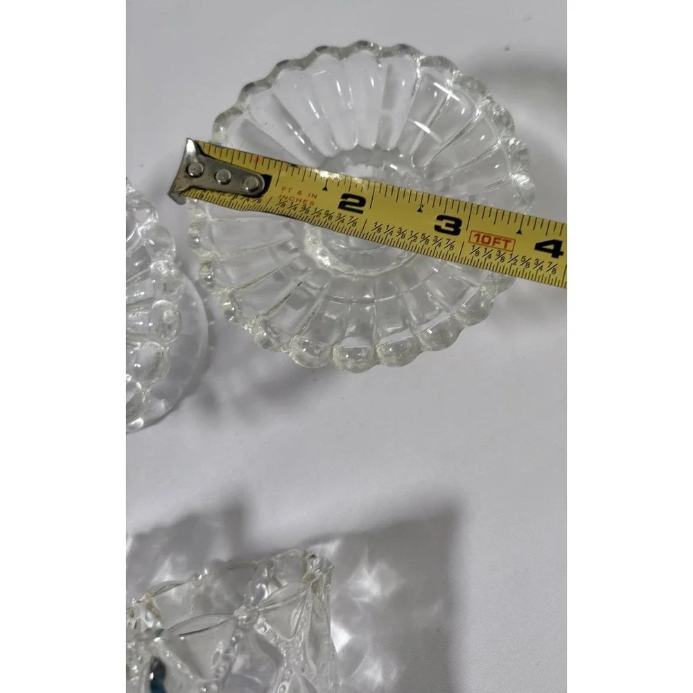 Vintage Partylite Quilted Crystal Pair Votive Candle Holders,P9246,-2 PIECE SET